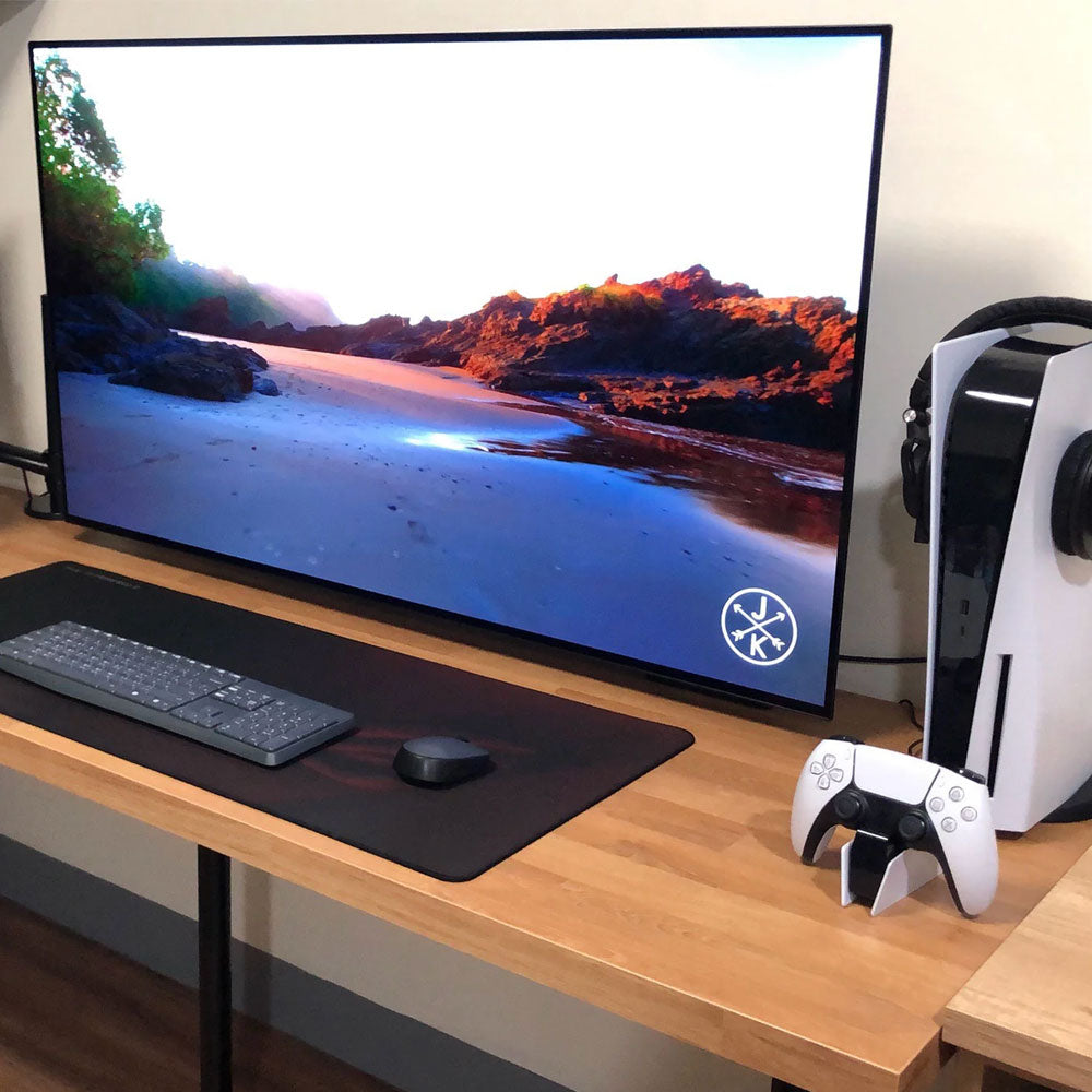 ULTRARM monitor arm and Moodular wooden monitor stand — modular, ergonomic, and designed for VISION ultrawide monitors. Enhances comfort, saves space, and elevates your workspace with precision craftsmanship.